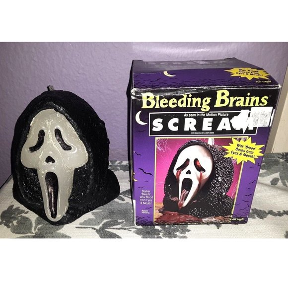 Vintage 1997 Scream Ghostface Bleeding Brains Candle 5" Funworld Gothic Horror
